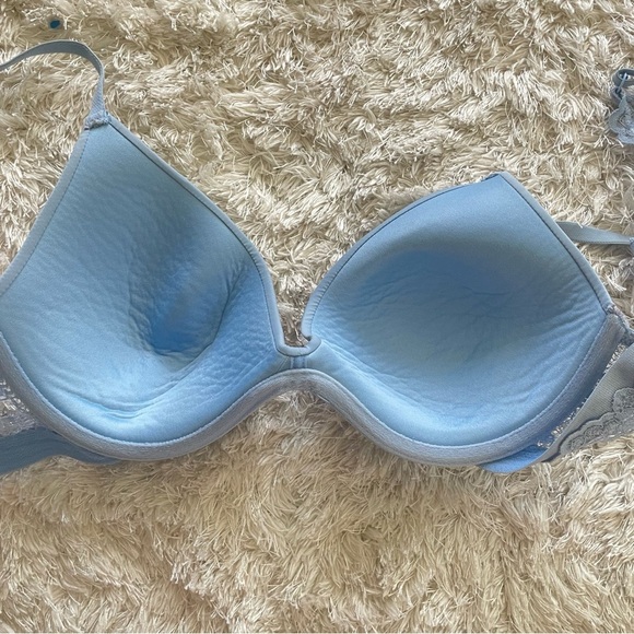 Light Blue Underwire Lace Bra Size 34C - Picture 4 of 8